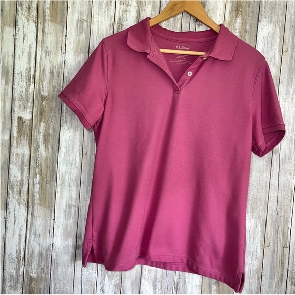 L.L. Bean Tops - L.L. Bean Purple Fitted Polo T-Shirt Short Sleeve